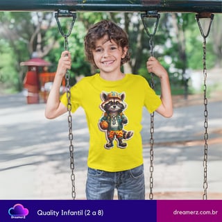 Nome do produto Camiseta Guaxinim Street – Selvagem na Quadra, Lendário no Estilo