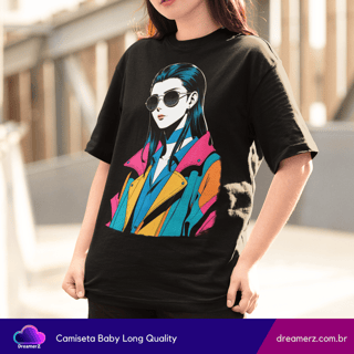 Nome do produto Camiseta Feminina Neo Girl – Atitude Urbana com Arte Pop Impactante