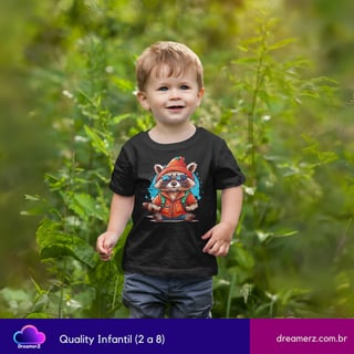 Nome do produto Camiseta: Guaxinim Urbano – Estilo nas Ruas!