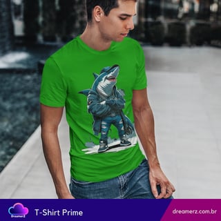 Nome do produto Camiseta Shark Boss – Estilo Frio, Atitude Quente