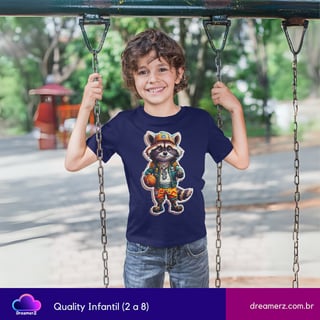 Nome do produto Camiseta Guaxinim Street – Selvagem na Quadra, Lendário no Estilo