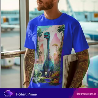 Nome do produto Camiseta Dino Jungle – Estilo Pré-Histórico com Pegada Moderna
