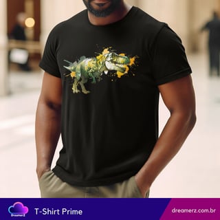 Nome do produto Camiseta T-Rex Splash – O Rei da Era Jurássica