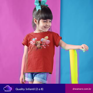 Nome do produto Camiseta: Ursinho na Festa dos Balões – Doçura no Ar!