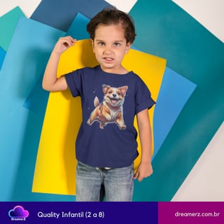 Nome do produto Camiseta Dog Feliz – O Cãopanheiro Mais Animado do Universo!