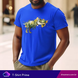 Nome do produto Camiseta T-Rex Splash – O Rei da Era Jurássica