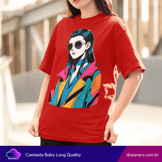 Nome do produto Camiseta Feminina Neo Girl – Atitude Urbana com Arte Pop Impactante
