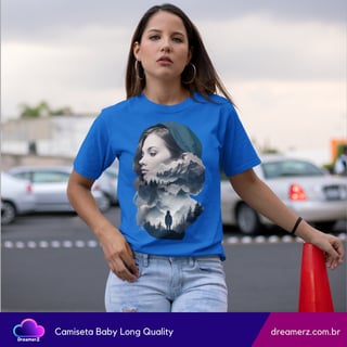 Nome do produto Camiseta Arte Reflexiva – Entre Montanhas e Pensamentos