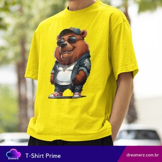 Nome do produto Camiseta Bear Boss – O Urso Mais Respeitado da Quebrada