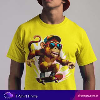 Nome do produto Camiseta MACACO SKATER – Liberdade em Movimento
