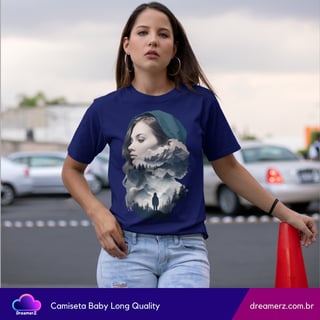 Nome do produto Camiseta Arte Reflexiva – Entre Montanhas e Pensamentos