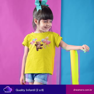 Nome do produto Camiseta: Ursinho na Festa dos Balões – Doçura no Ar!