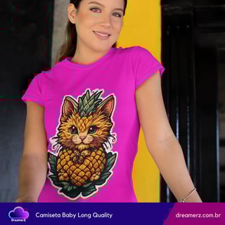 Nome do produto Camiseta Feminina Gatopaxi – A Mistura Mais Fofa do Verão!