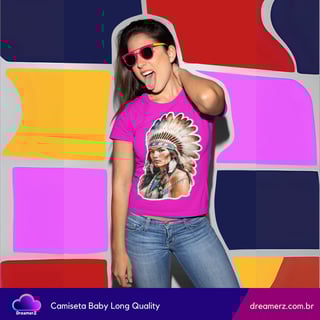 Nome do produto Camiseta Feminina Espírito Guerreiro – Força, Beleza e Raízes em Uma Só Peça