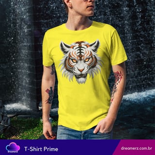 Nome do produto Camiseta Tigre Tribal – Olhar que Impõe Respeito