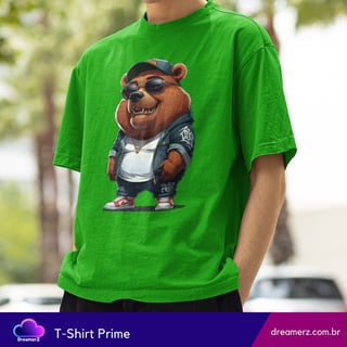 Nome do produto Camiseta Bear Boss – O Urso Mais Respeitado da Quebrada