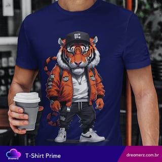 Nome do produto Camiseta Tigre Urbano – Fera no Estilo, Rei da Rua