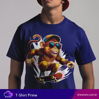 Nome do produto Camiseta MACACO SKATER – Liberdade em Movimento