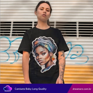Nome do produto Camiseta Feminina Arte & Raízes – Beleza que Inspira, Força que Transforma