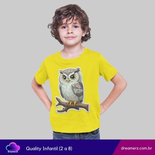 Nome do produto Camiseta Coruja Sábia – Estilo com Inteligência