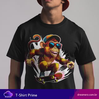 Nome do produto Camiseta MACACO SKATER – Liberdade em Movimento
