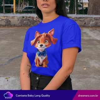 Nome do produto Camiseta Feminina Doguinho Charme – Fofura Que Derrete Corações