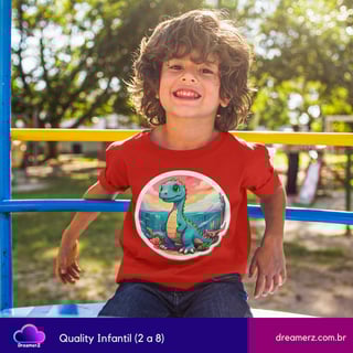 Nome do produto Camiseta Dino Encantado – Um Amigo Jurássico para Todas as Aventuras