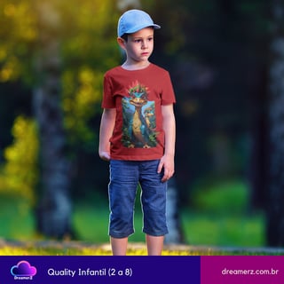 Nome do produto Camiseta Dino Colorido – Direto da selva pro seu guarda-roupa!