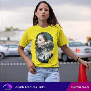 Nome do produto Camiseta Arte Reflexiva – Entre Montanhas e Pensamentos