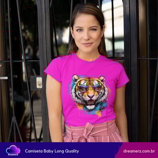 Nome do produto Camiseta Tigre Splash – Selvagem e Criativa