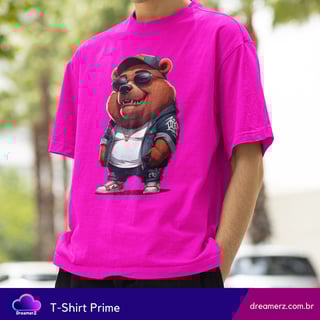 Nome do produto Camiseta Bear Boss – O Urso Mais Respeitado da Quebrada