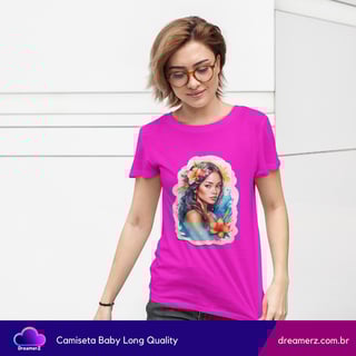 Nome do produto Camiseta Feminina Arte Tropical – Beleza, Coragem e Alma em Uma Só Peça