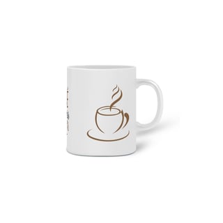 Nome do produto Caneca Porcelana - Café com Amor