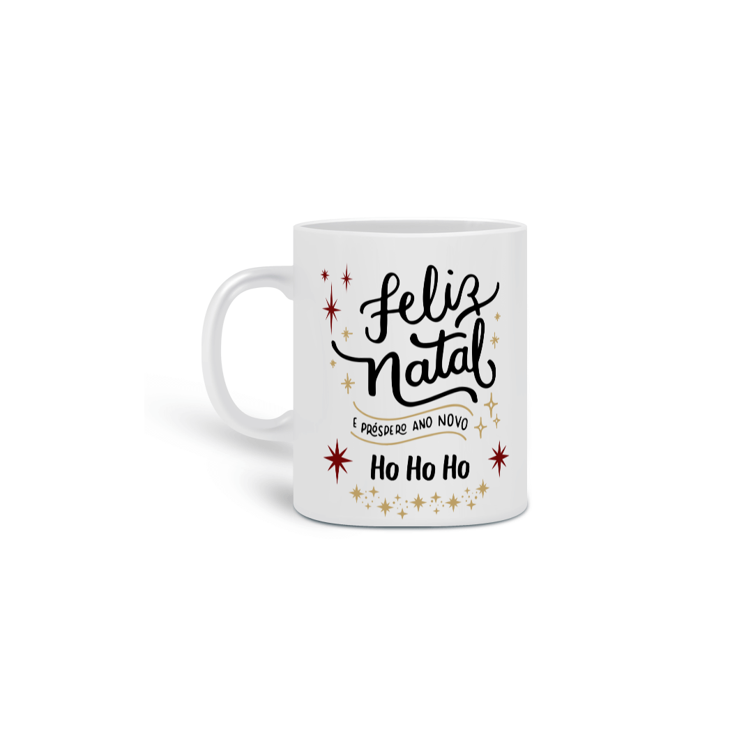 Nome do produto: Caneca Porcelana - Feliz Natal