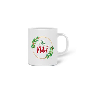 Nome do produto Caneca Porcelana - Feliz Natal