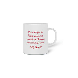 Nome do produto Caneca Porcelana - Feliz Natal
