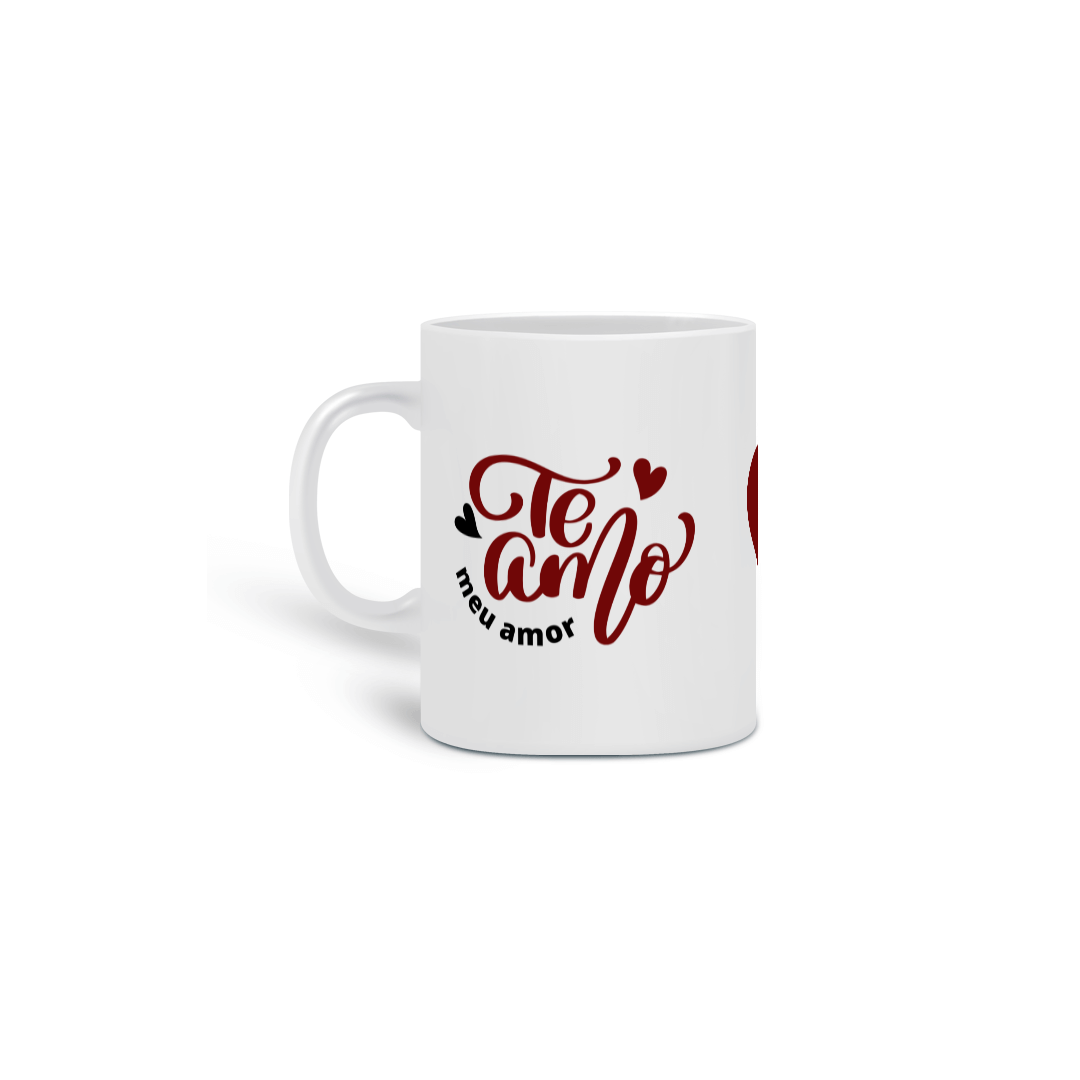 Nome do produto: Caneca Porcelana - Te Amo Meu Amor