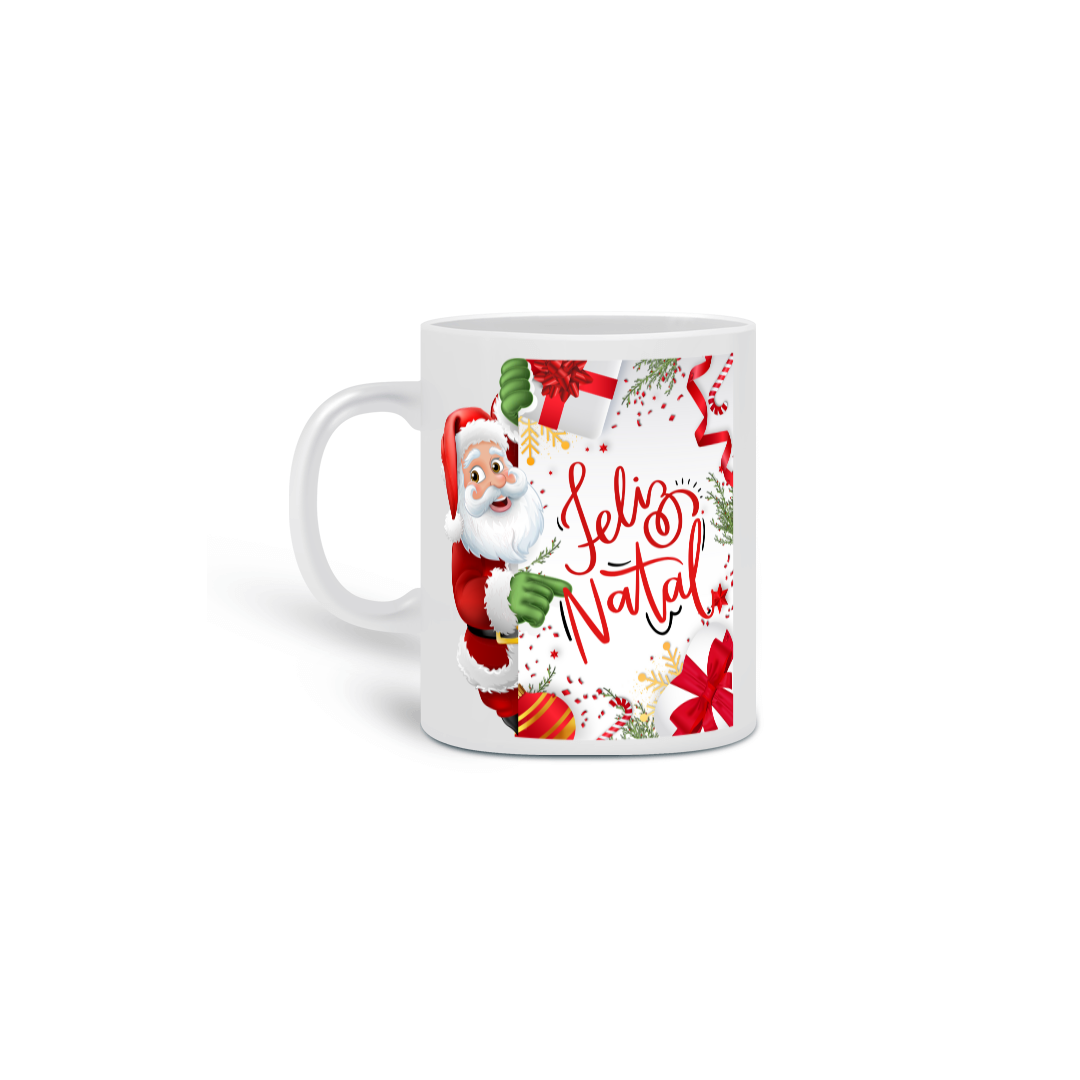 Nome do produto: Caneca Porcelana - Feliz Natal