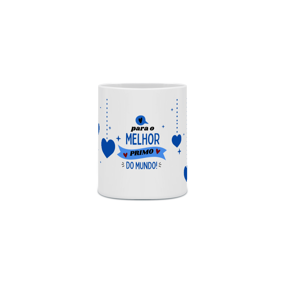 Nome do produto: Caneca Porcelana - Melhor Primo