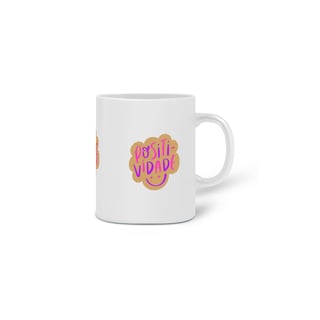 Nome do produto Caneca Porcelana - Positividade