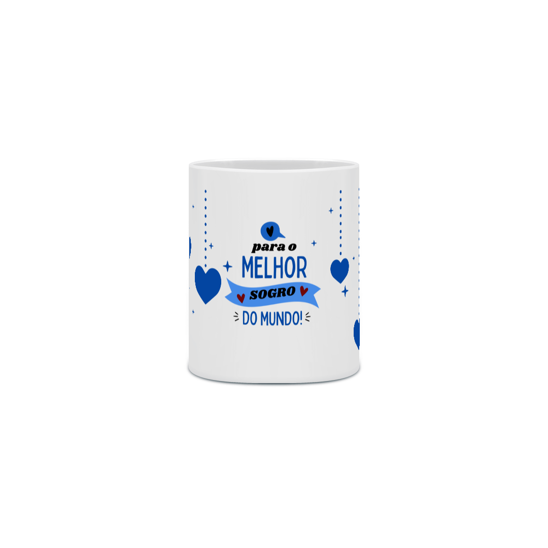 Nome do produto: Caneca Porcelana - Melhor Sogro
