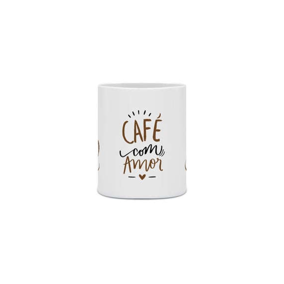 Caneca Porcelana - Café com Amor