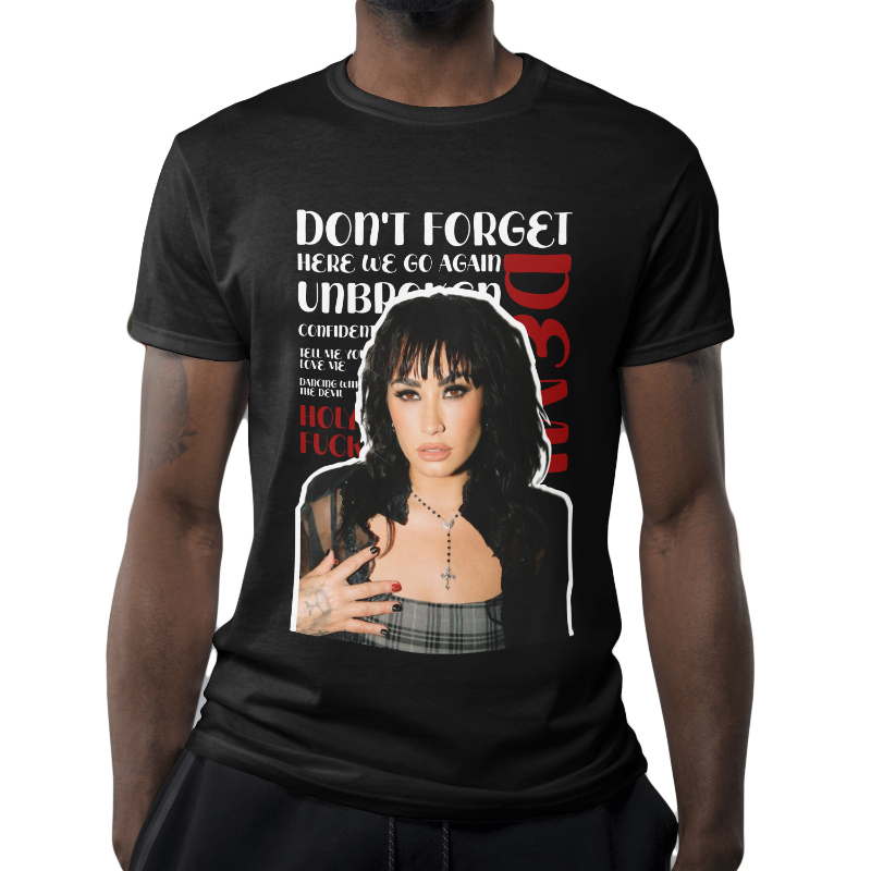 Nome do produto: CAMISETA DEMI LOVATO ALBUNS