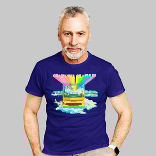 Camiseta Unissex Apple II Psicodelia Digital | Arte vintage com atitude