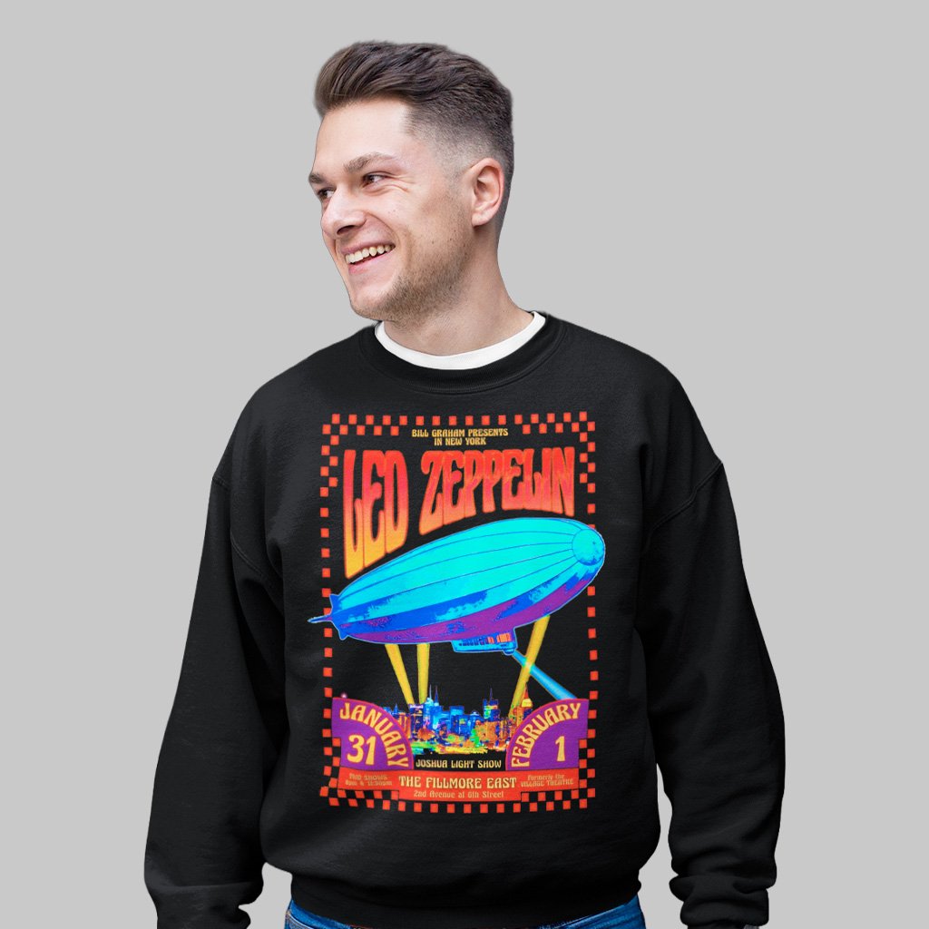 Nome do produto: Moletom Fechado Led Zeppelin Fillmore East 1969 | Psicodelia em cada detalhe