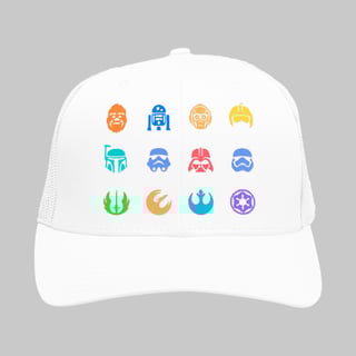 Nome do produto Boné Trucker Saga Star Wars | Que a Força guie a sua cabeça