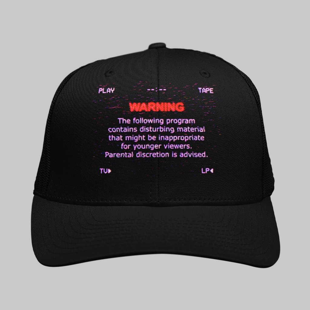 Nome do produto: Boné Trucker Aviso Parental VHS | rebobine com atitude