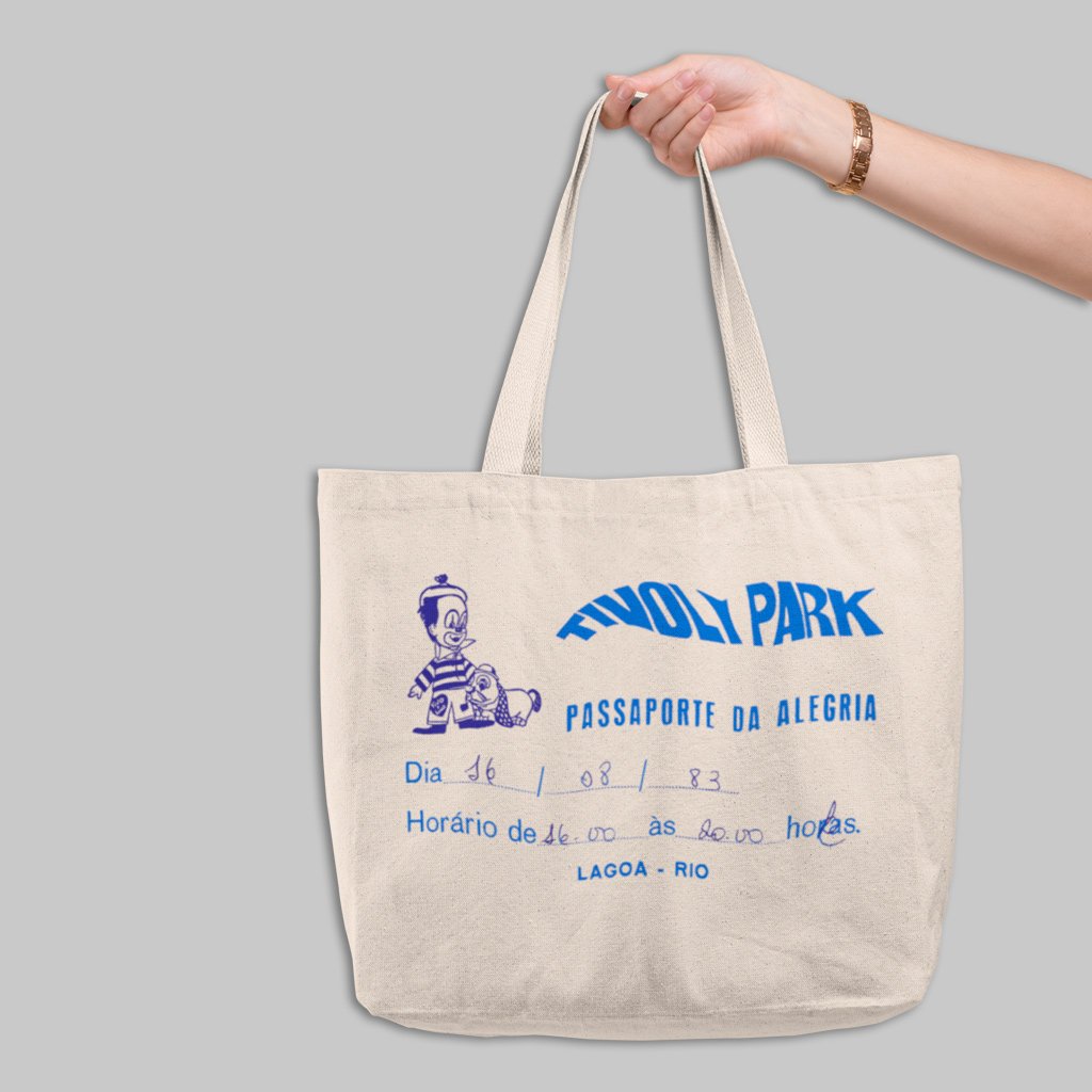 Nome do produto: Ecobag Passaporte da Alegria Tivoli Park | Vai e volta com história