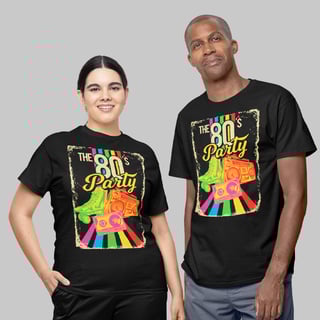Camiseta Unissex The 80s Party | A energia vibrante dos anos 80 estampada