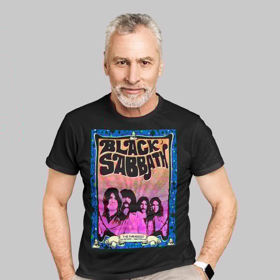 Camiseta Unissex Sabbath no Paradiso 1970 | Vista o Riff da Sua Memória
